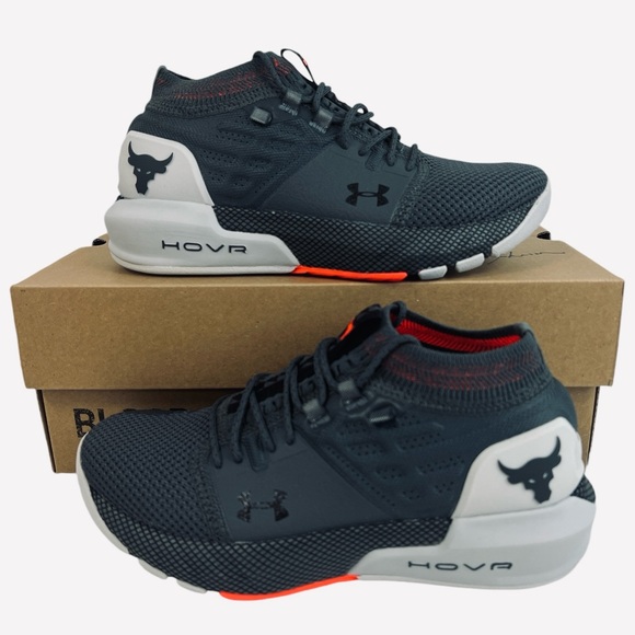 Hovr Project Rock 2s Under Armour HOVR Project Rock Grey Run Shoes